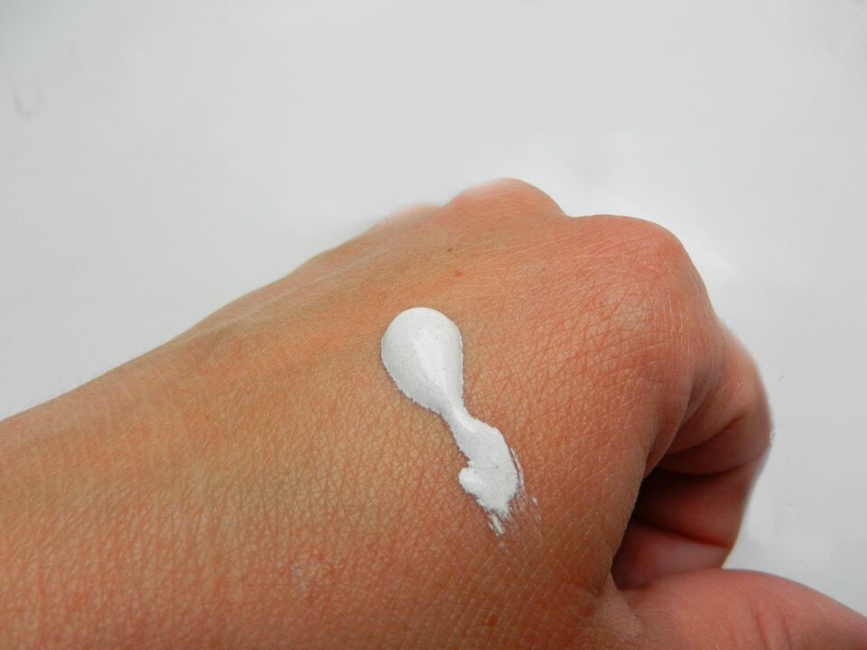 Photo of the intenskin cream on hand from Elizabeth's review from Dublin