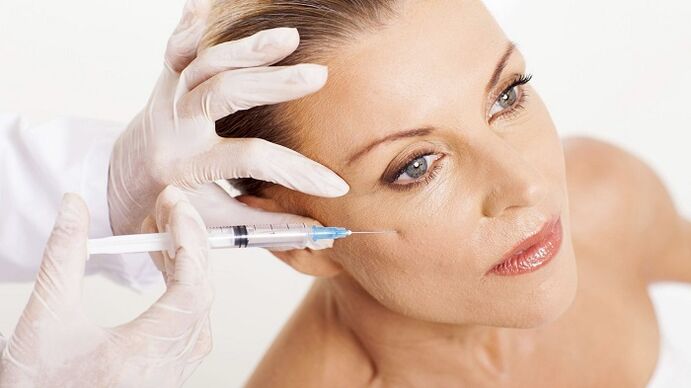 facial skin rejuvenation with injection